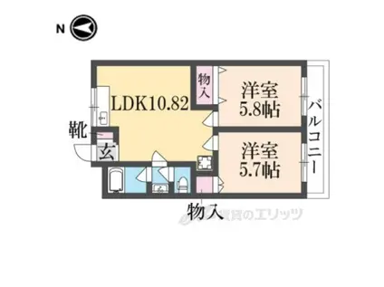 グランクレスト(2LDK/2階)の間取り写真