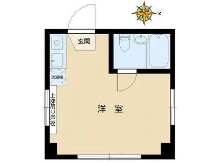 ウィングヒル(ワンルーム/4階)の間取り写真