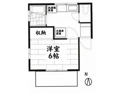REA仙川(1K/1階)の間取り写真