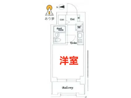 ライオンズプラザ横浜反町(ワンルーム/1階)の間取り写真