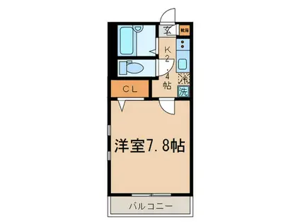 リビエール セレ(1K/2階)の間取り写真