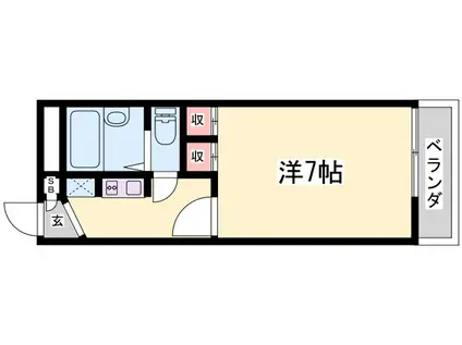 アーバンフラッツK(1K/4階)の間取り写真