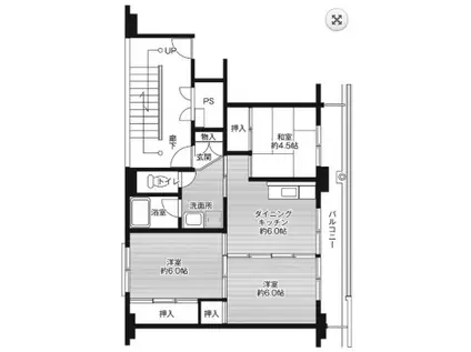 ヴィレッジハウス深谷 1(3DK/1階)の間取り写真
