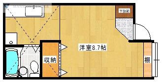 ブルーマウント(1K/1階)の間取り写真