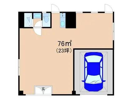 サンライズベル(1K/1階)の間取り写真