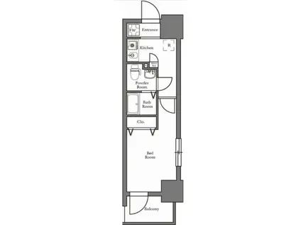 N-STAGE久米川(1K/7階)の間取り写真