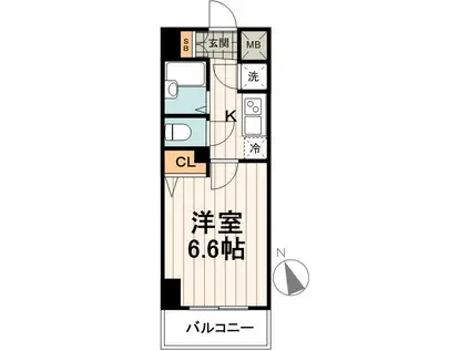 ヴェルト湯島(1K/2階)の間取り写真
