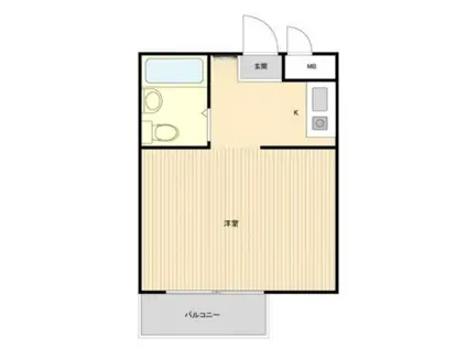 ブランシェ町屋(ワンルーム/3階)の間取り写真