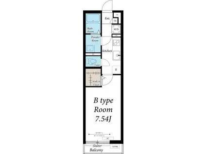 グレイス相模が丘(1K/2階)の間取り写真