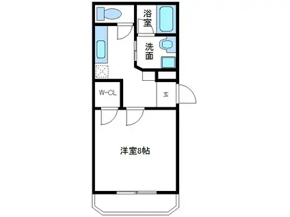 エトワールグランデ(1K/1階)の間取り写真