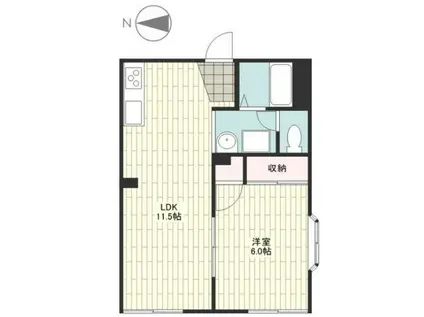 METROSA谷町六丁目サウス(ワンルーム/10階)の間取り写真