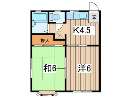 TMコート21(2K/1階)の間取り写真