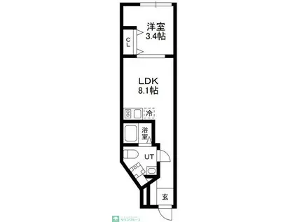 モンテ駒込(1LDK/2階)の間取り写真