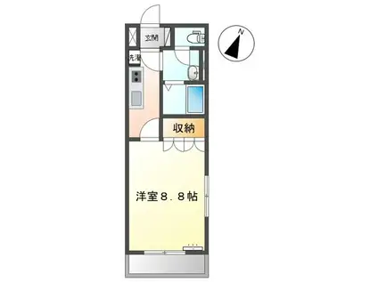 レジデンス・OHYAMA(1K/2階)の間取り写真