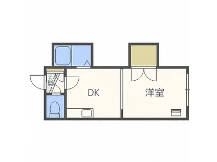 マイコート南郷ST(1DK/2階)の間取り写真