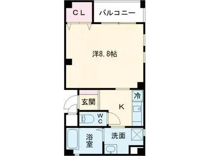 BR東廷末(1K/5階)の間取り写真