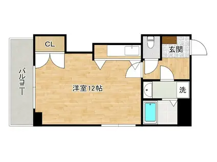 エステート企救(ワンルーム/2階)の間取り写真