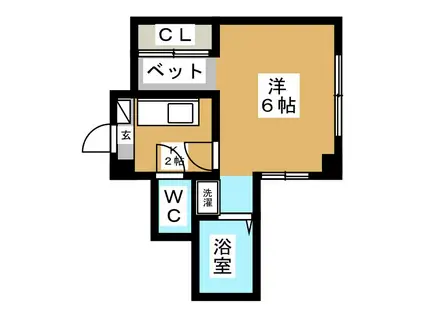 ノースルミエール(1K/5階)の間取り写真