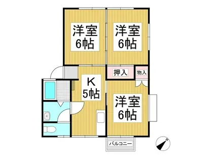 ハイツ山本(3K/2階)の間取り写真