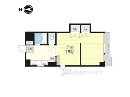 GRANDSTEADY奈良三条(ワンルーム/9階)の間取り写真