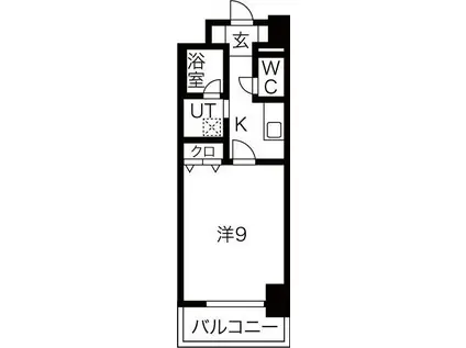 セレッソコート新大阪(1K/8階)の間取り写真