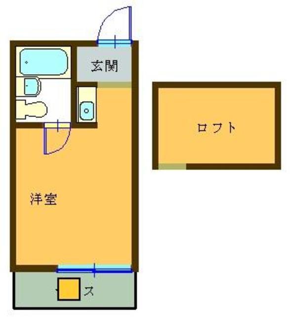ダイアパレス101(ワンルーム/1階)の間取り写真