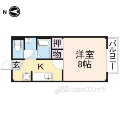 DELTA STUDIO(1K/2階)の間取り写真
