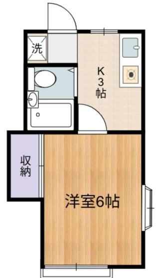 雅15ハイム(1K/2階)の間取り写真