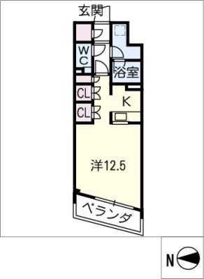 CORNES HOUSE NAGOYA(ワンルーム/8階)の間取り写真
