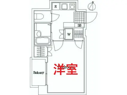 サンテミリオン田園調布南(1K/3階)の間取り写真