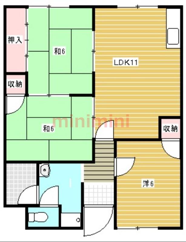 ラフレシア山崎(3LDK/1階)の間取り写真
