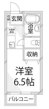 ソレイユ井ノ口(ワンルーム/2階)の間取り写真