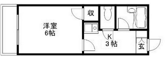 クレスト古市橋(1K/5階)の間取り写真