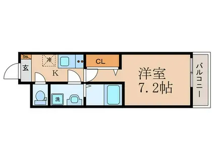 グランデコート壱乃穂(1K/3階)の間取り写真