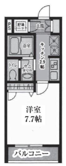TS GARDEN川崎大師(1K/2階)の間取り写真