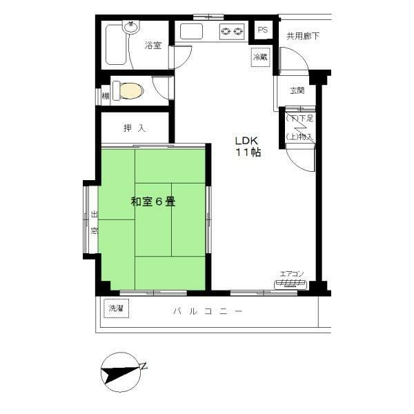 メゾンウィンズ(1LDK/2階)の間取り写真