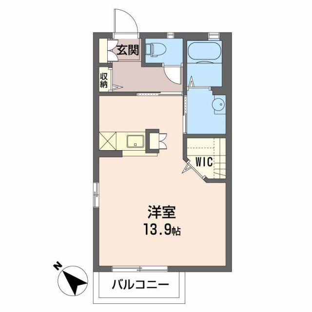M2杜の里(ワンルーム/1階)の間取り写真