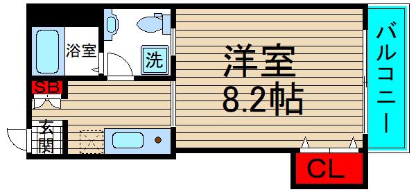 LA HAL(ワンルーム/7階)の間取り写真