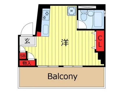 澄風苑マンション(ワンルーム/4階)の間取り写真