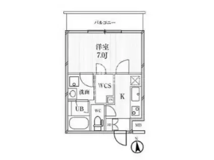 ANNEX池之端(1K/1階)の間取り写真