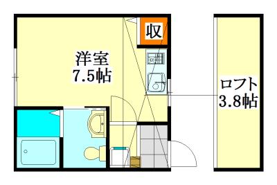 VOK MIYAMA(ワンルーム/2階)の間取り写真