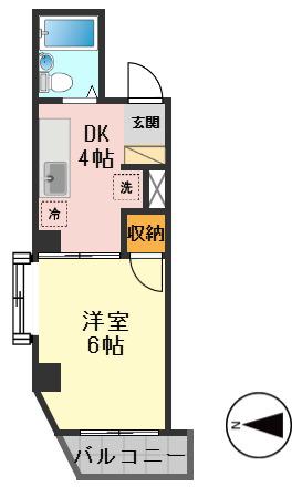 グランデュールSATO(1K/3階)の間取り写真