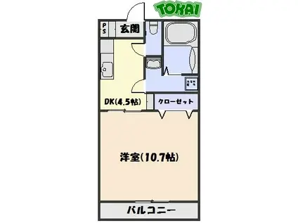 COMFORT MANSION(1DK/3階)の間取り写真