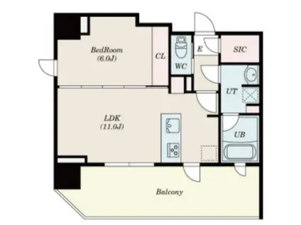 グランパセオ浅草橋(1LDK/13階)の間取り写真