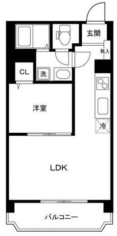 高円寺ダイヤモンドマンション(1LDK/2階)の間取り写真