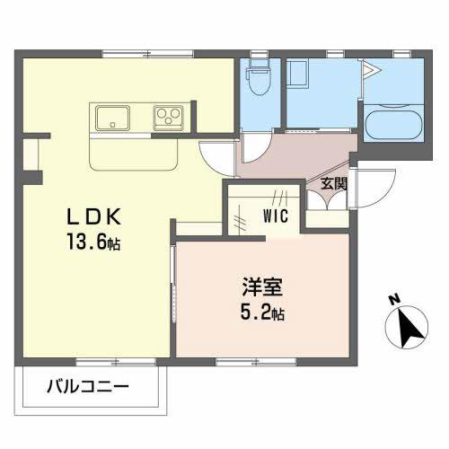ブランドール(1LDK/2階)の間取り写真