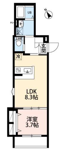ROBOT HOME 西大宮IV(1LDK/1階)の間取り写真