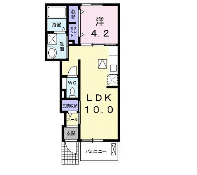 ヴィレッタ小田原(1LDK/1階)の間取り写真