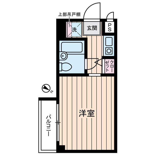 豊町中央コーポ(ワンルーム/3階)の間取り写真