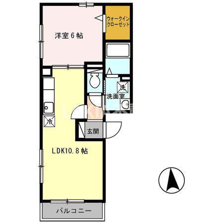 コートフォルム成育(1LDK/1階)の間取り写真